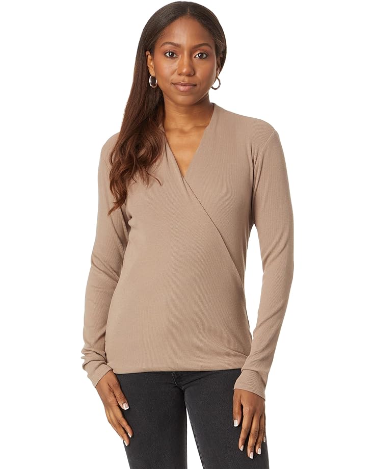 

Футболка bobi Los Angeles Long Sleeve Surplice, цвет Hazelnut