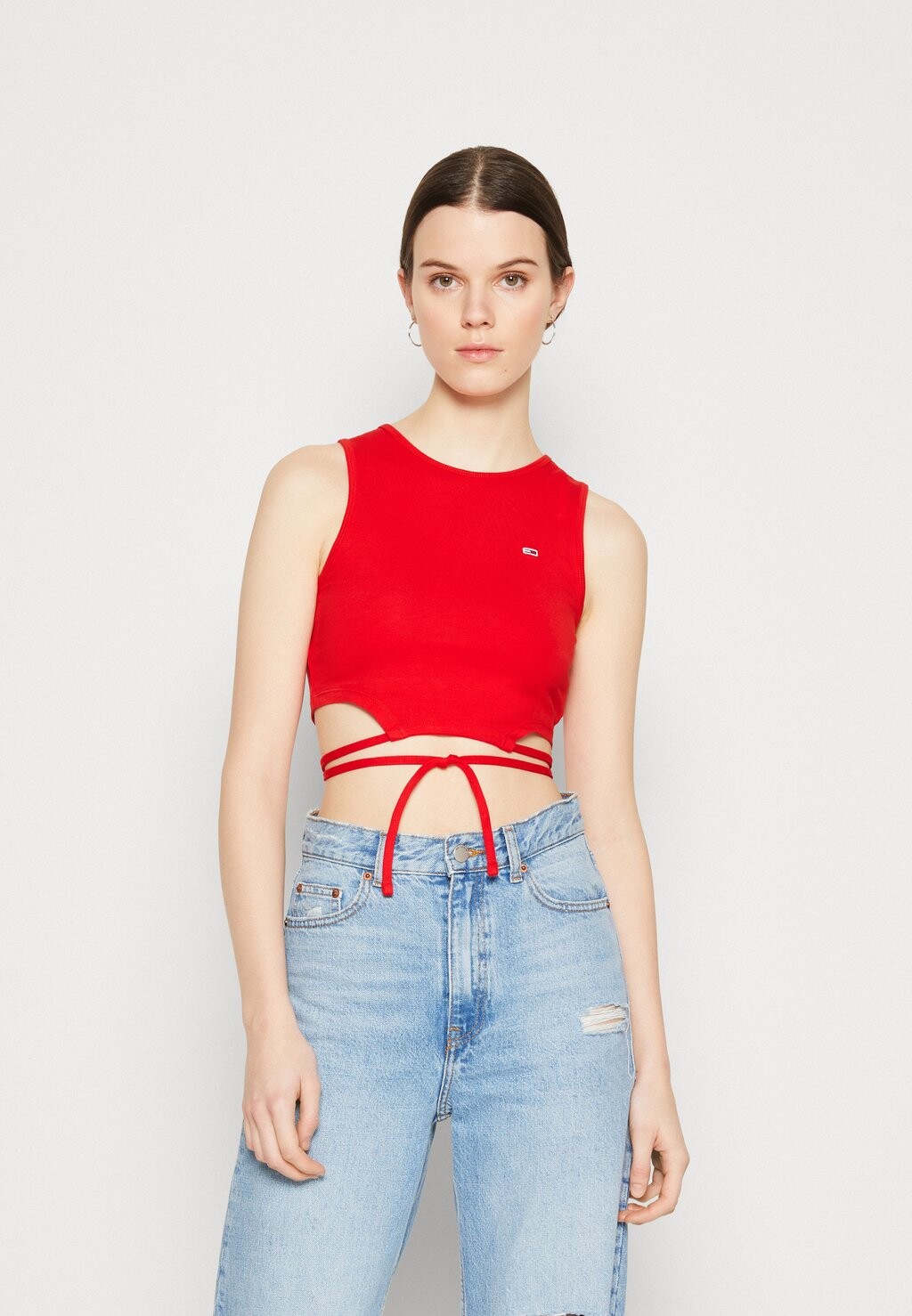 

Топ Tommy Jeans, темно-малиновый