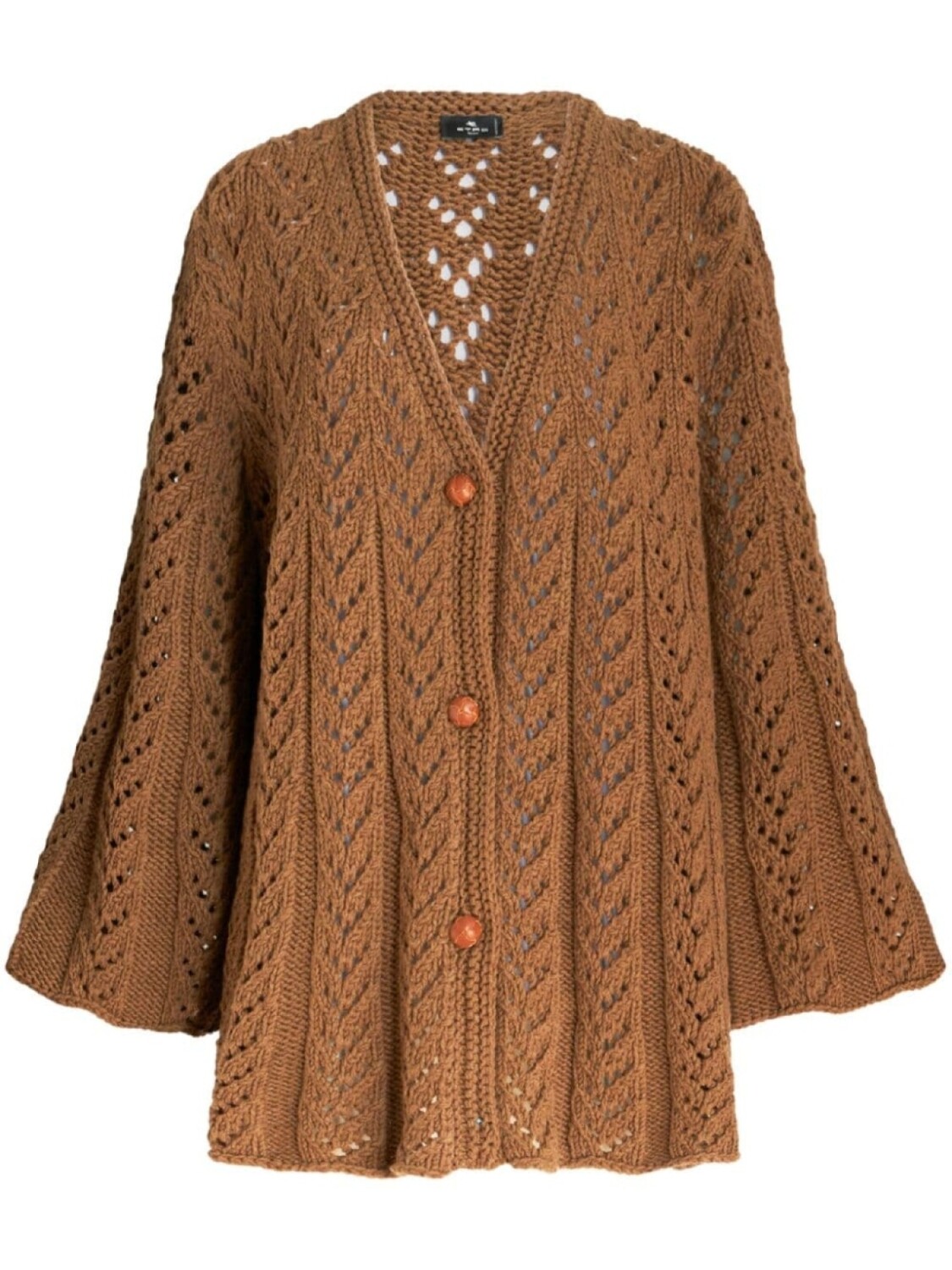 

ETRO пальто-кардиган на пуговицах, коричневый