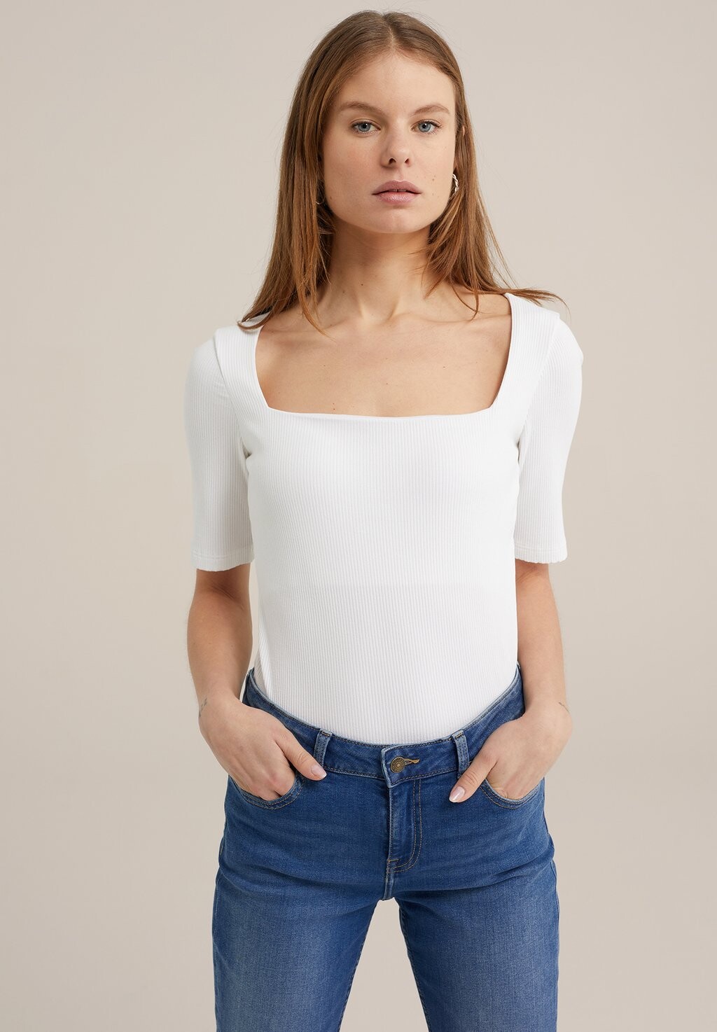 

Футболка базовая WE Fashion, цвет white