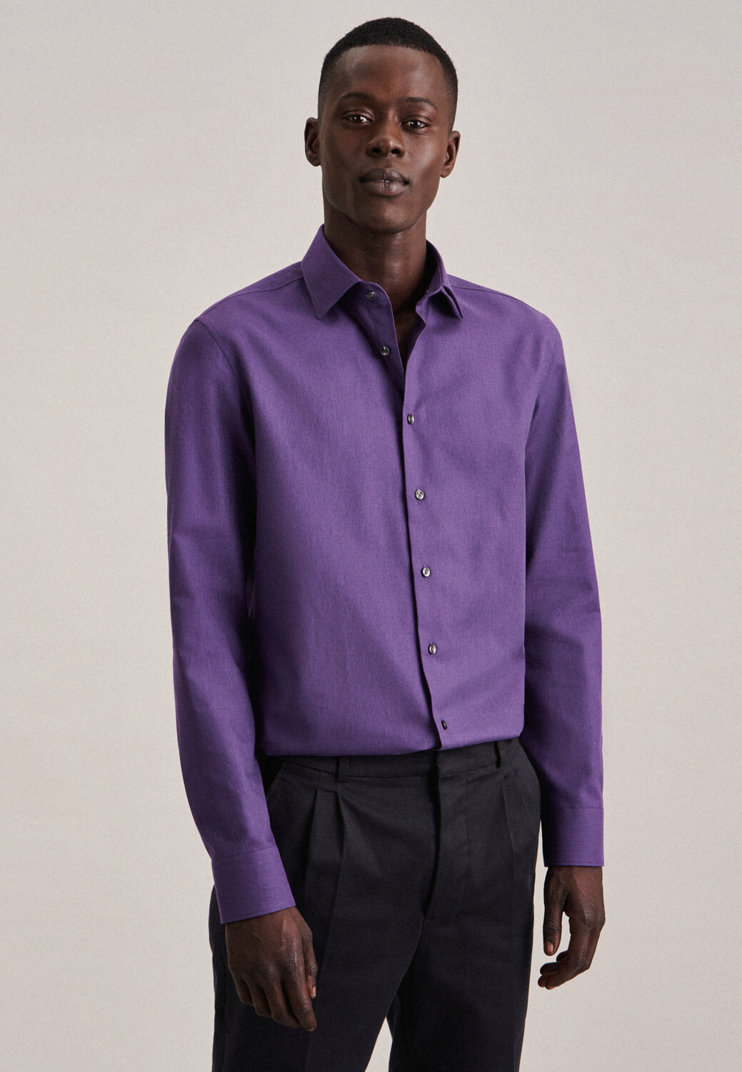 

Рубашка Seidensticker Flanell Slim, фиолетовый