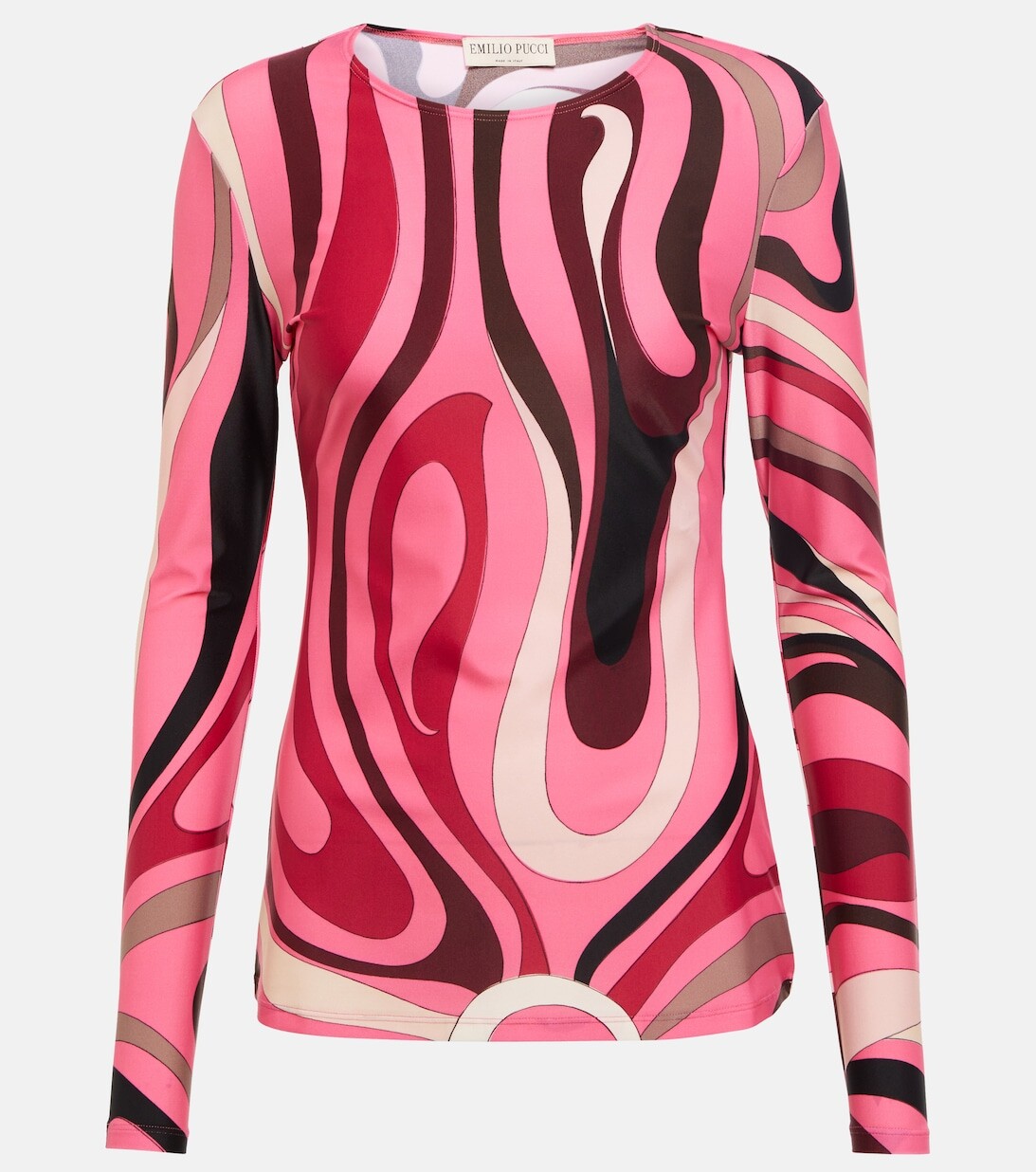 

Топ из джерси с принтом PUCCI, разноцветный