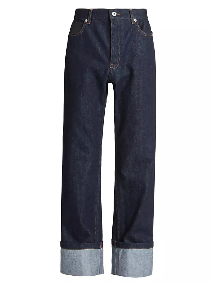 

Прямые джинсы Fisherman с отворотами Loewe, индиго