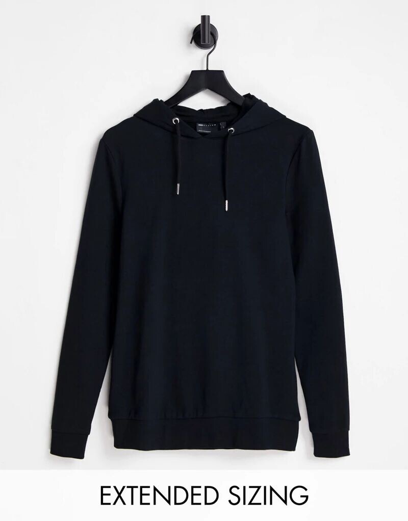 

Черное приталенное худи ASOS - ЧЕРНЫЙ