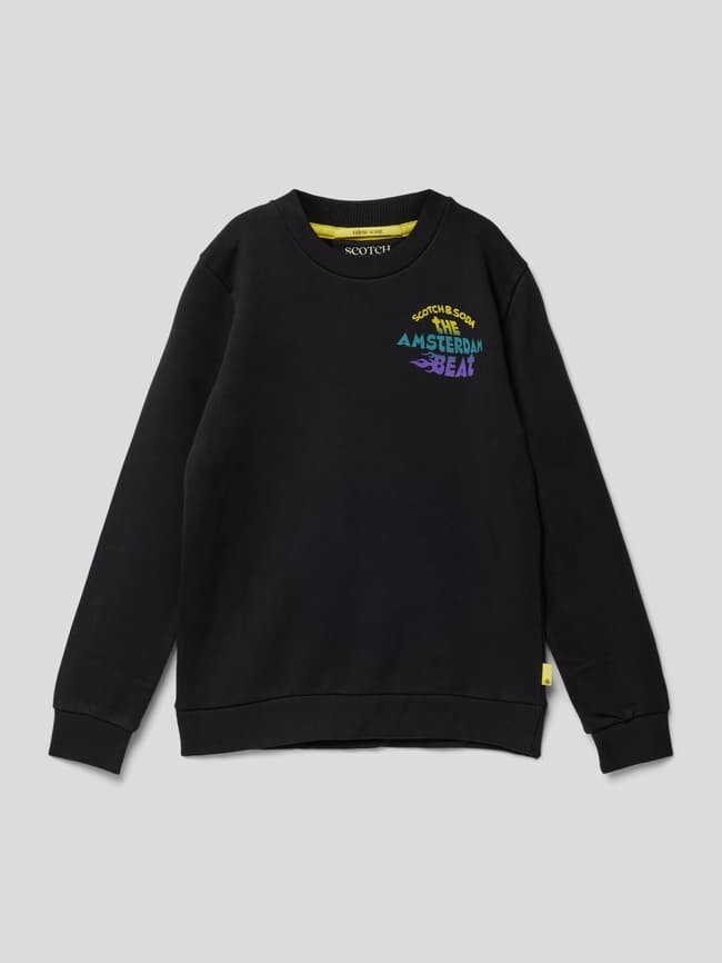 

Толстовка с флоковым принтом Scotch & Soda, антрацит