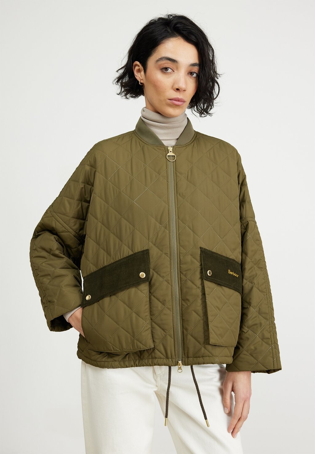 Легкая куртка BOWHILL QUILT Barbour, цвет army green