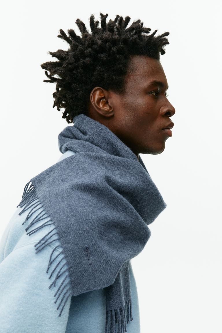 

Шерстяной шарф H&M, синий