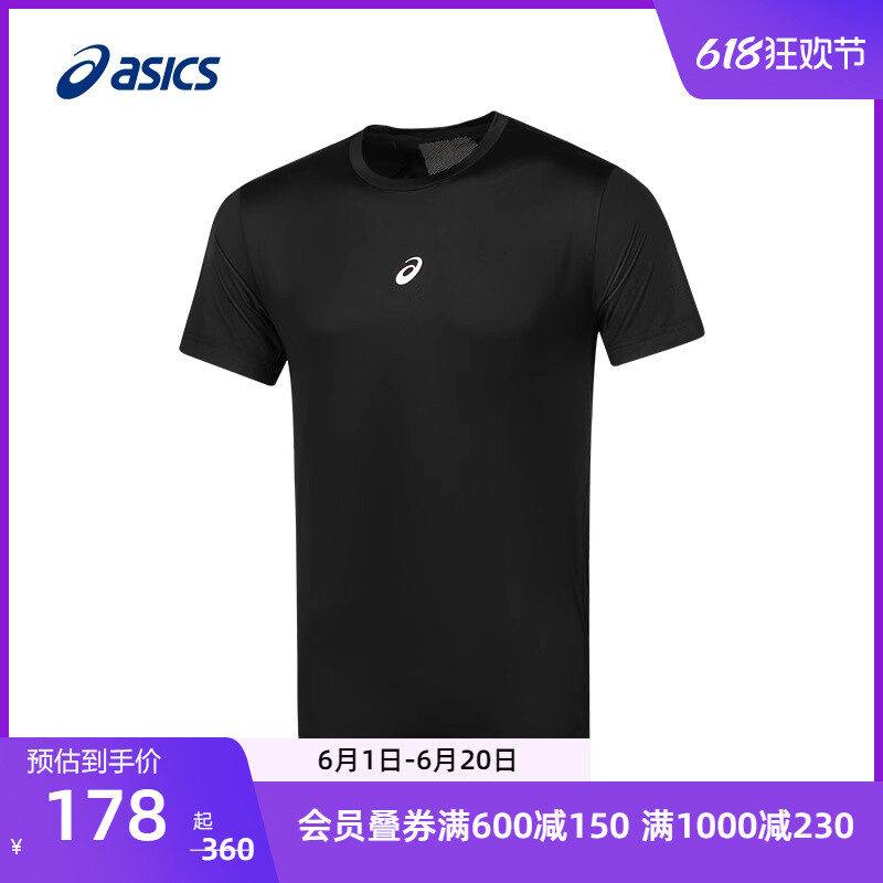 

Пуловер мужской Asics с круглым вырезом, черный