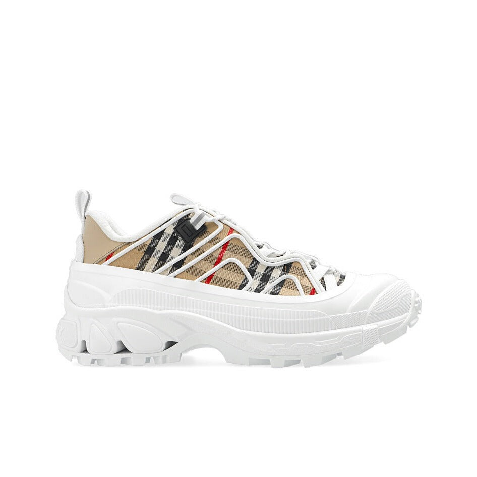 

Кроссовки Burberry Arthur в клетку, белый