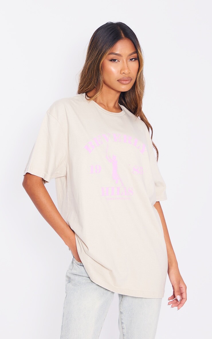 

PrettyLittleThing Футболка с принтом «Беверли-Хиллз»