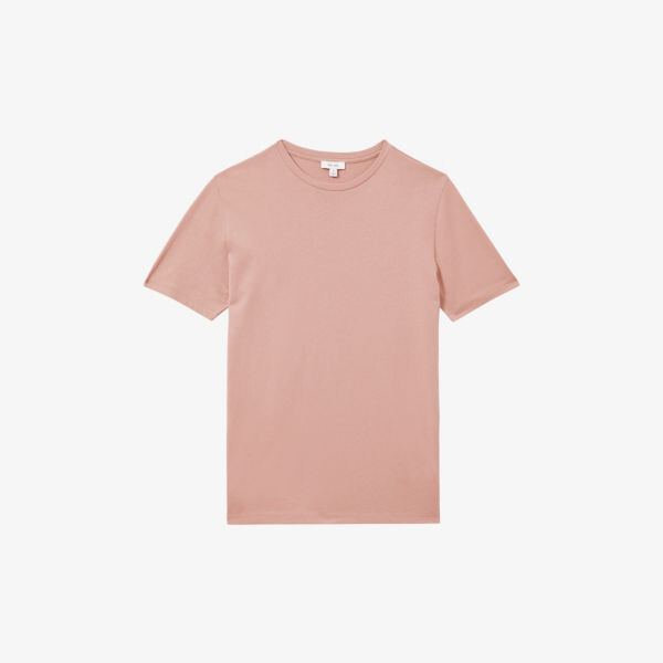 

Футболка Bless прямого кроя из хлопкового джерси Reiss, розовый