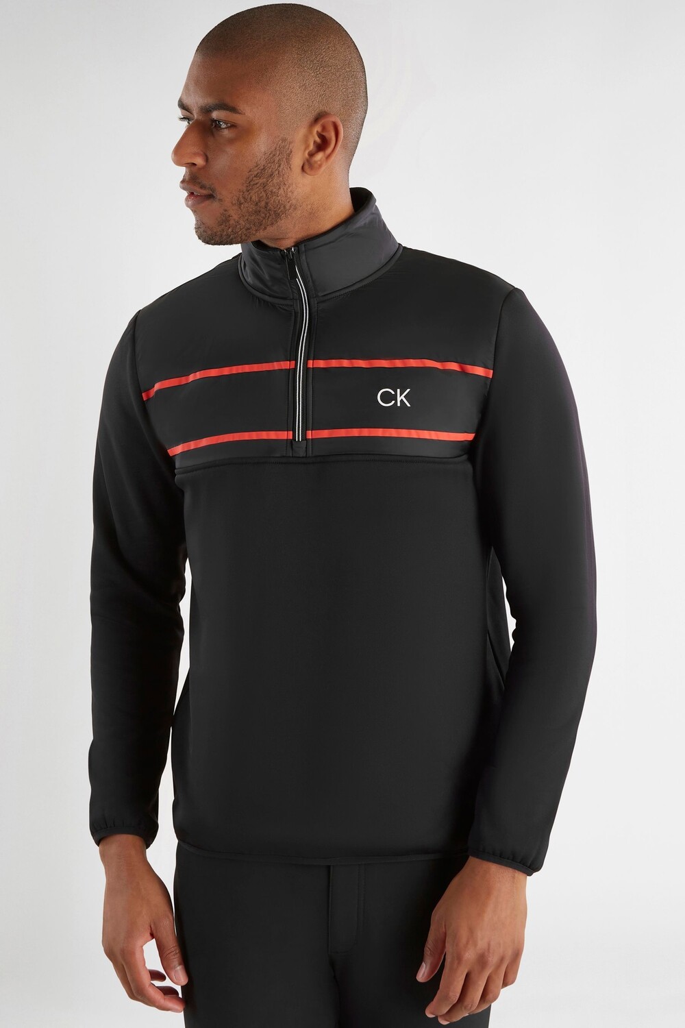 

Черный гибридный свитер Harrow на короткой молнии Calvin Klein, черный