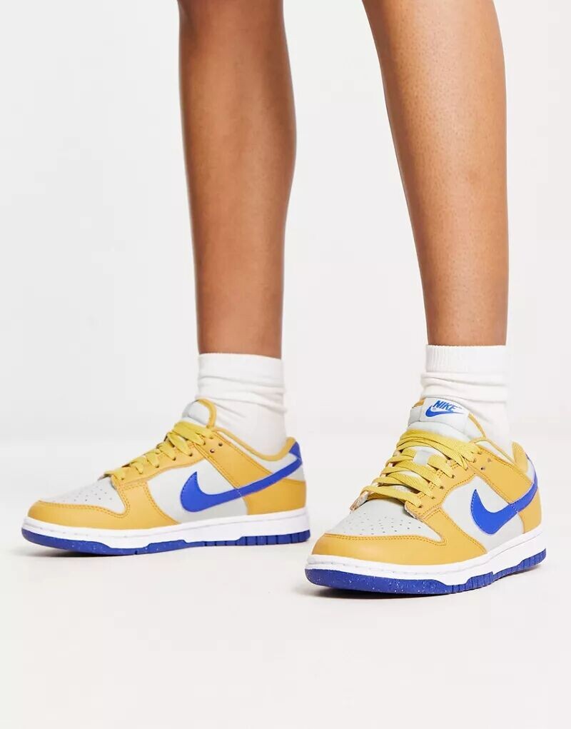

Кроссовки Nike Dunk Next золотого и королевского синего цветов