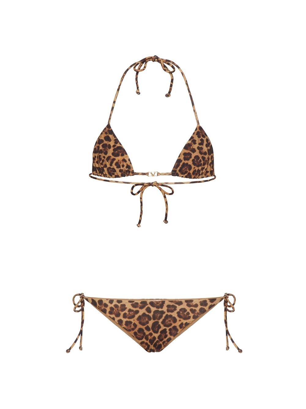 

Бикини из лайкры Animalier Valentino, животный принт, Коричневый