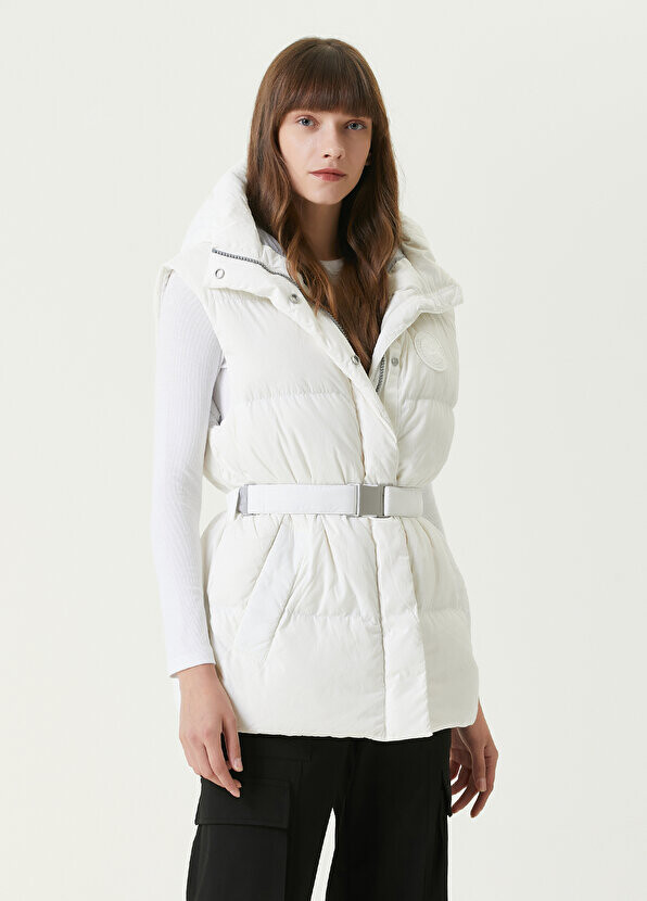 

Белый жилет с капюшоном Canada Goose