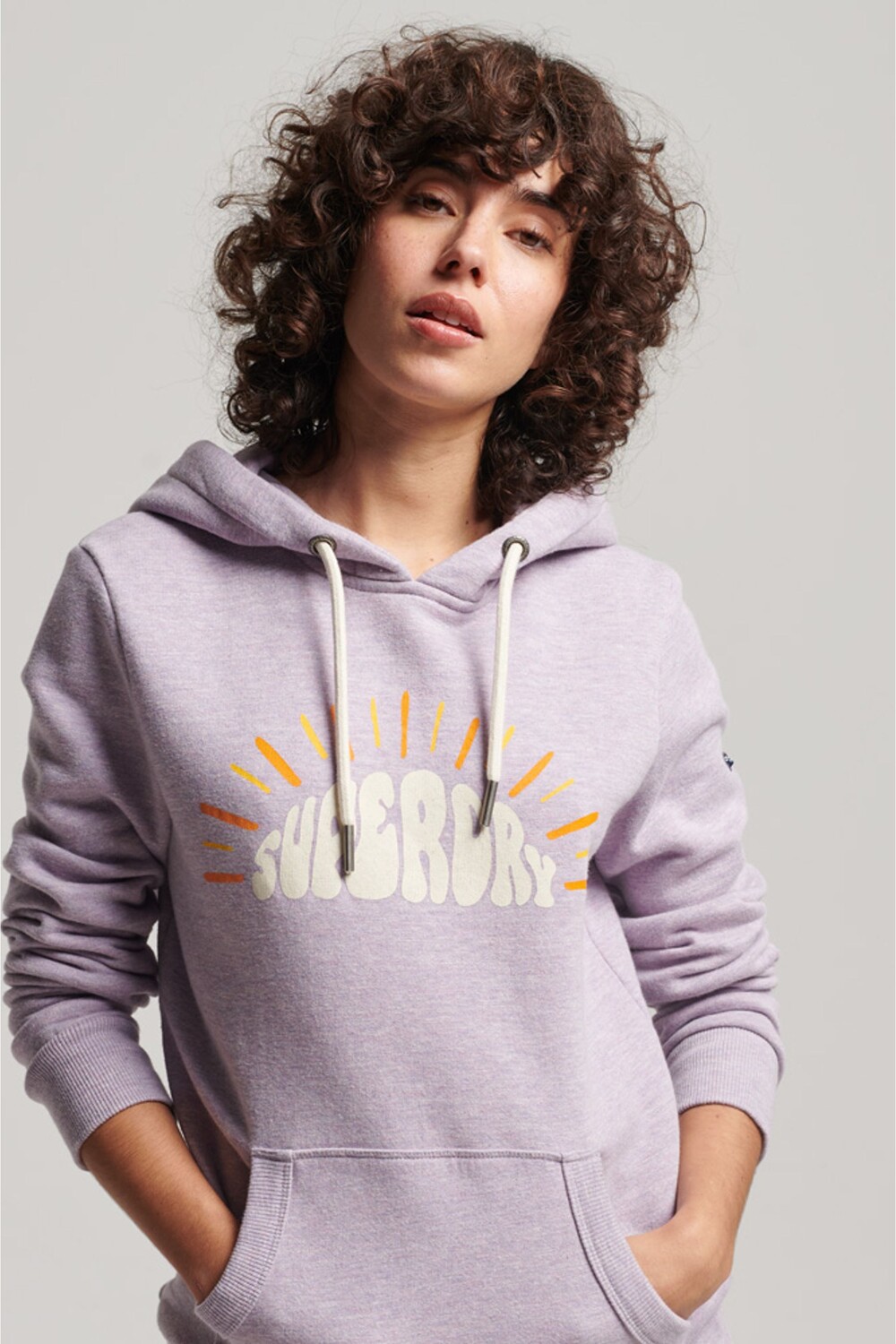 

Винтажная толстовка с капюшоном Ностальгия Superdry, фиолетовый