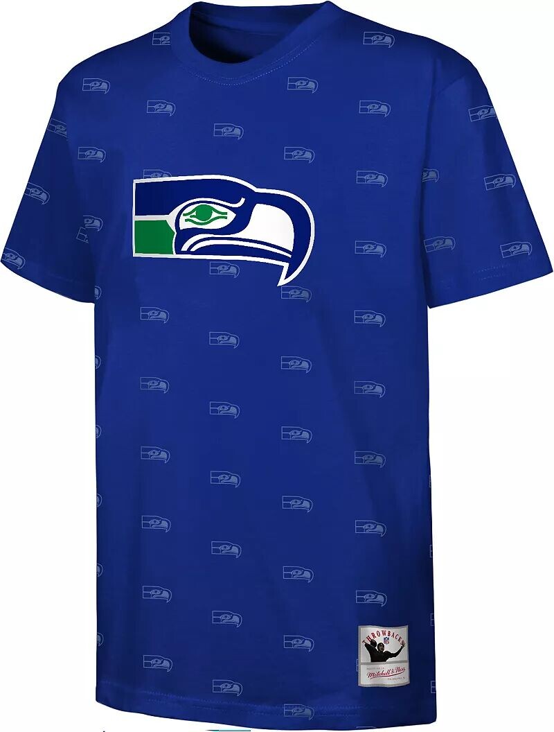 

Синяя футболка с принтом Mitchell & Ness Youth Seattle Seahawks