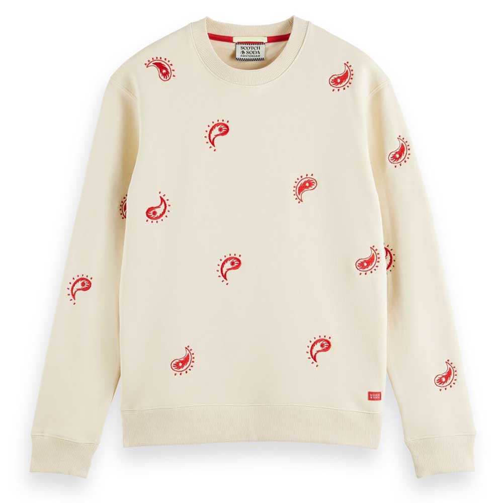 

Толстовка Scotch & Soda Allover Embroidered, бежевый