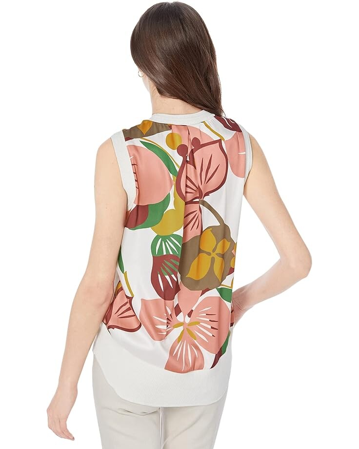 

Топ Ted Baker Tamian Woven Back Knit Tank Top, белый