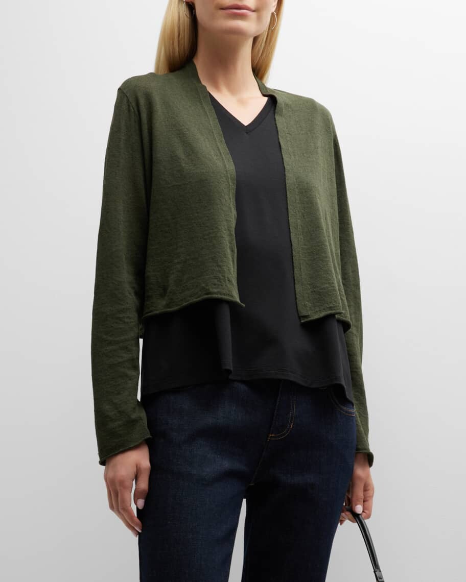 

Укороченный кардиган из джерси с открытым передом Eileen Fisher