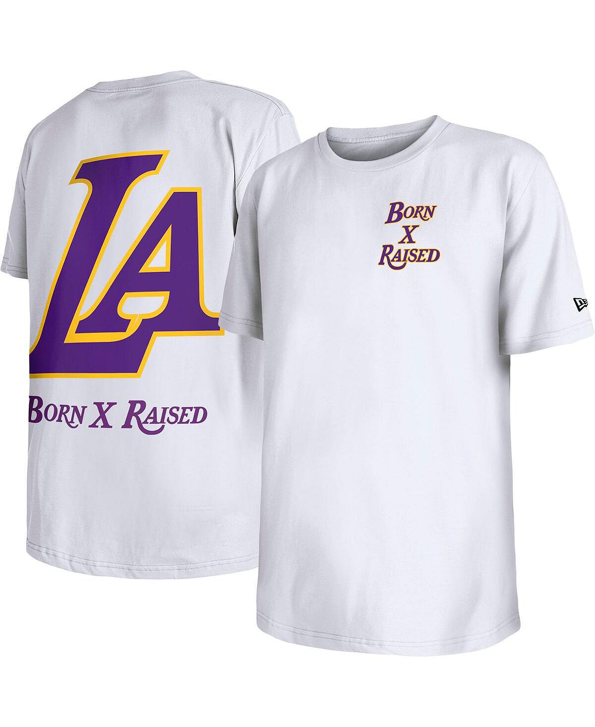 

Мужская белая футболка Los Angeles Lakers Born X Raising New Era