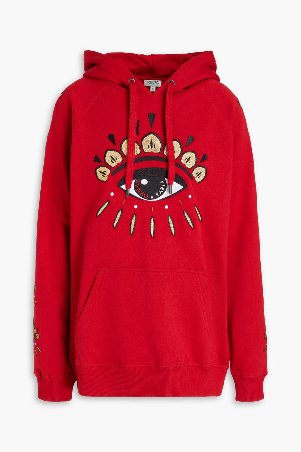 

Толстовка из хлопка и флиса с вышивкой KENZO, красный