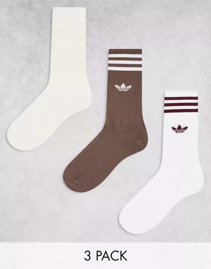 

Комплект из трех длинных носков adidas Originals нейтральных цветов