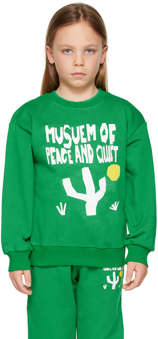 

Эксклюзивный детский зеленый свитшот Museum of Peace & Quiet SSENSE