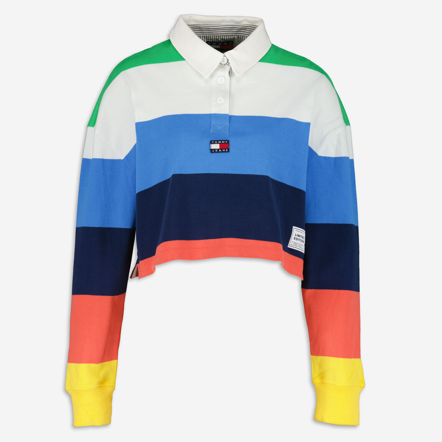 

Разноцветный топ с длинными рукавами и полосатым узором Tommy Jeans