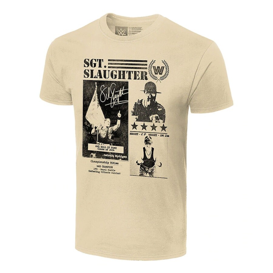 

Футболка с коротким рукавом WWE Authentic Sgt Slaughter, кремовый