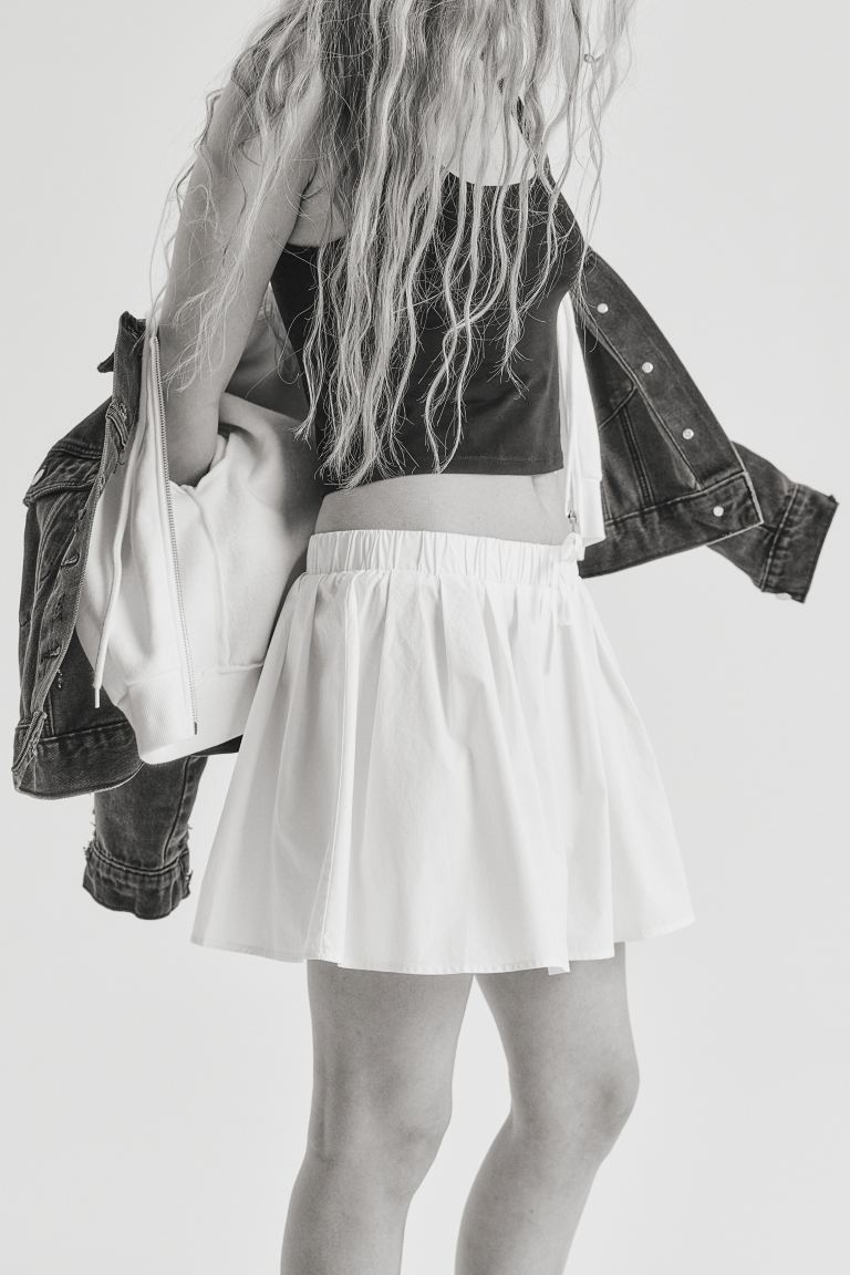 Объемная мини-юбка H&M, белый юбка colin s из хлопка 42 размер