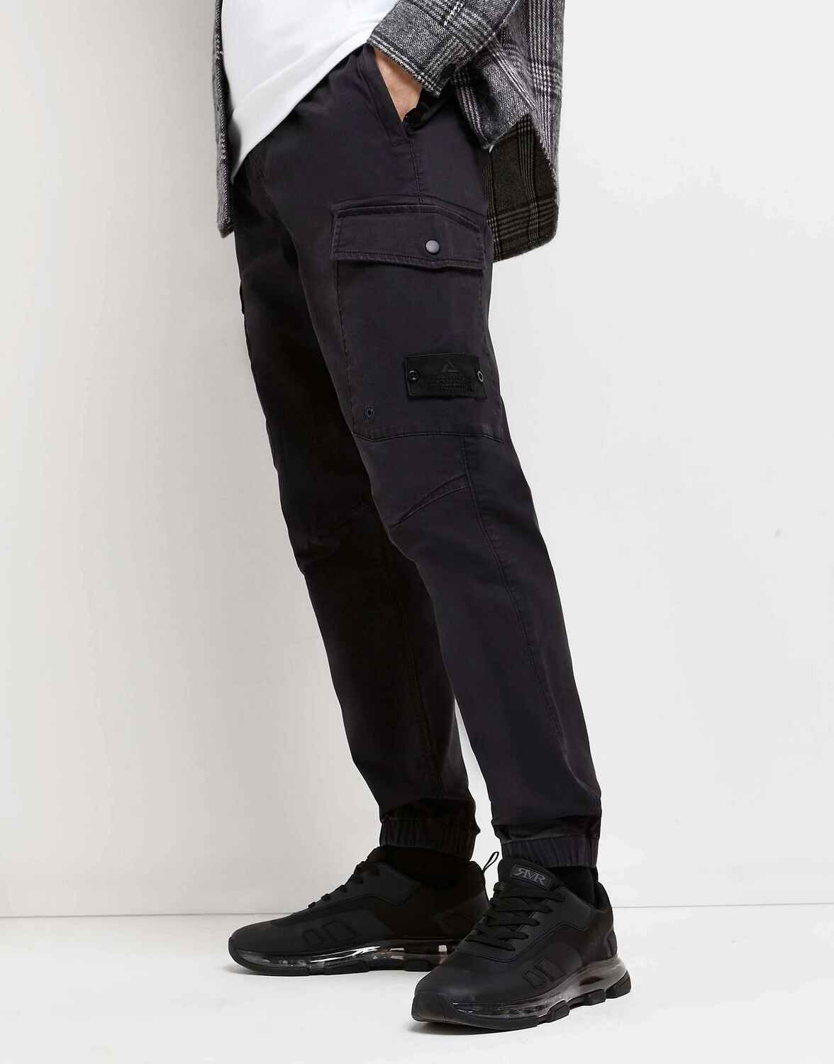 

Брюки карго River Island черного цвета, Черный