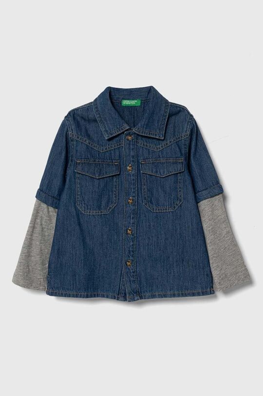 

Джинсовая рубашка для мальчика United Colors of Benetton, темно-синий