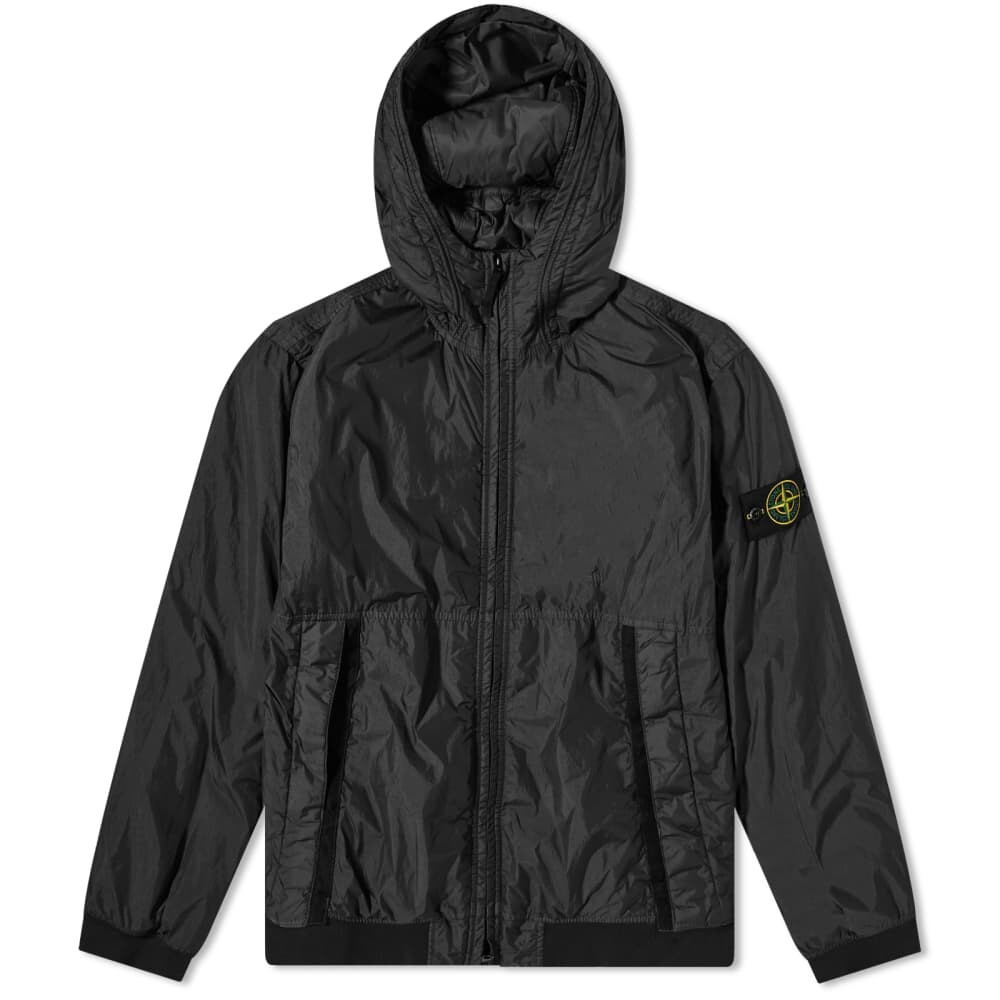 

Репсовая куртка с капюшоном Stone Island, черный