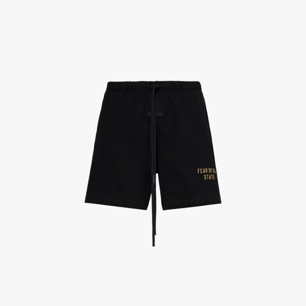 

Шорты из хлопкового трикотажа с накладным карманом и фирменной нашивкой Brand-Patch Fear Of God Essentials, черный
