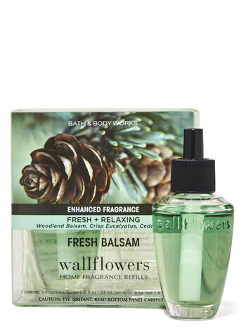 

Наборы ароматов Wallflowers, 2 шт. в упаковке Fresh Balsam, 0.8 fl oz / 24 mL Each, Bath and Body Works