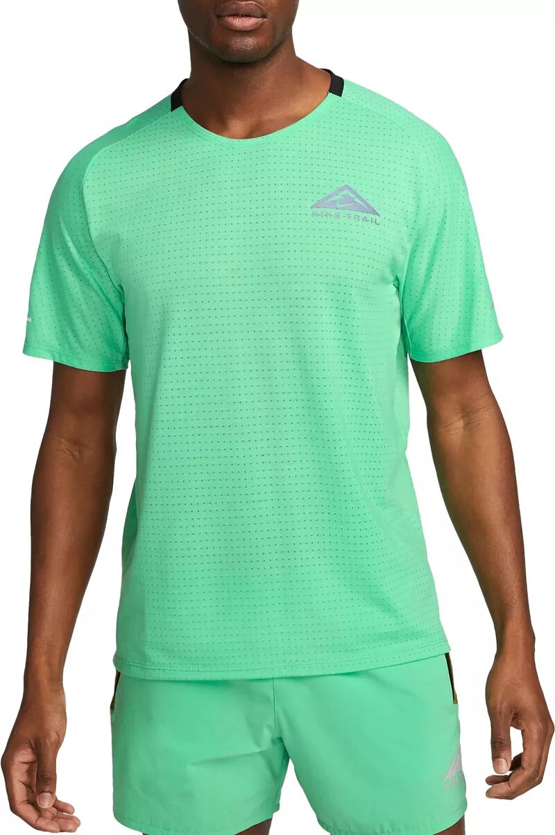 Мужская футболка для бега по пересеченной местности с короткими рукавами Nike Dri-FIT Trail Solar Chase мужская футболка для бега по пересеченной местности с логотипом и короткими рукавами fifth sun синий