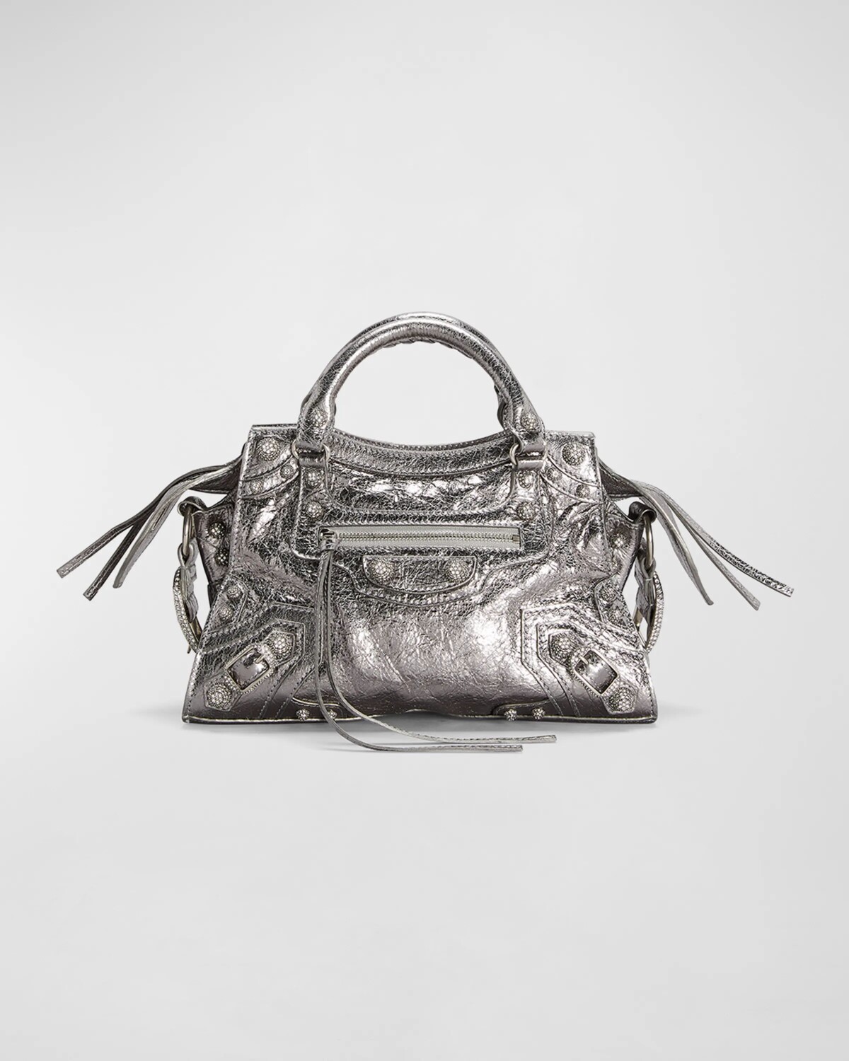 

Сумка Neo Cagole XS со стразами Balenciaga, цвет 8103 Silver