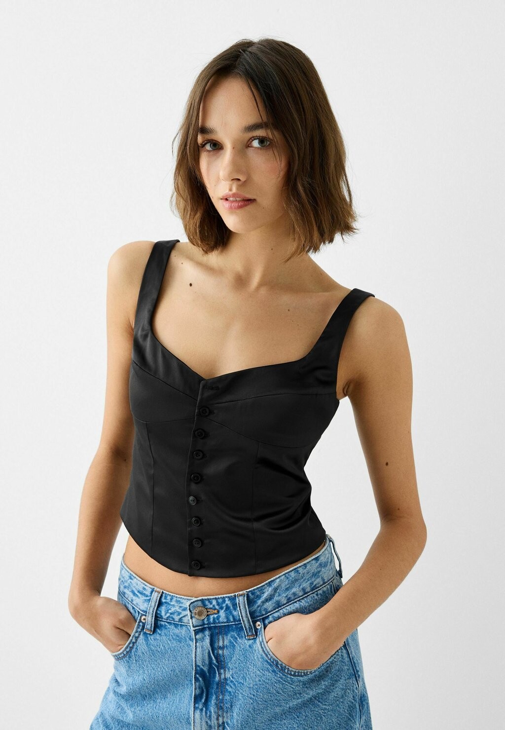 Блузка Bershka, цвет black