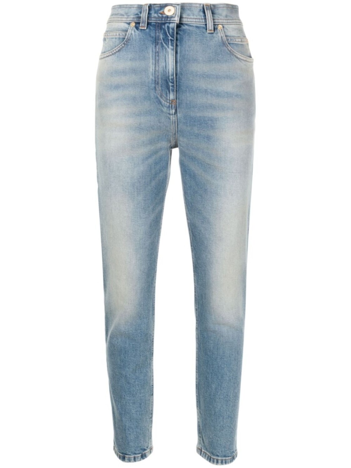 

Balmain прямые джинсы с завышенной талией, серый