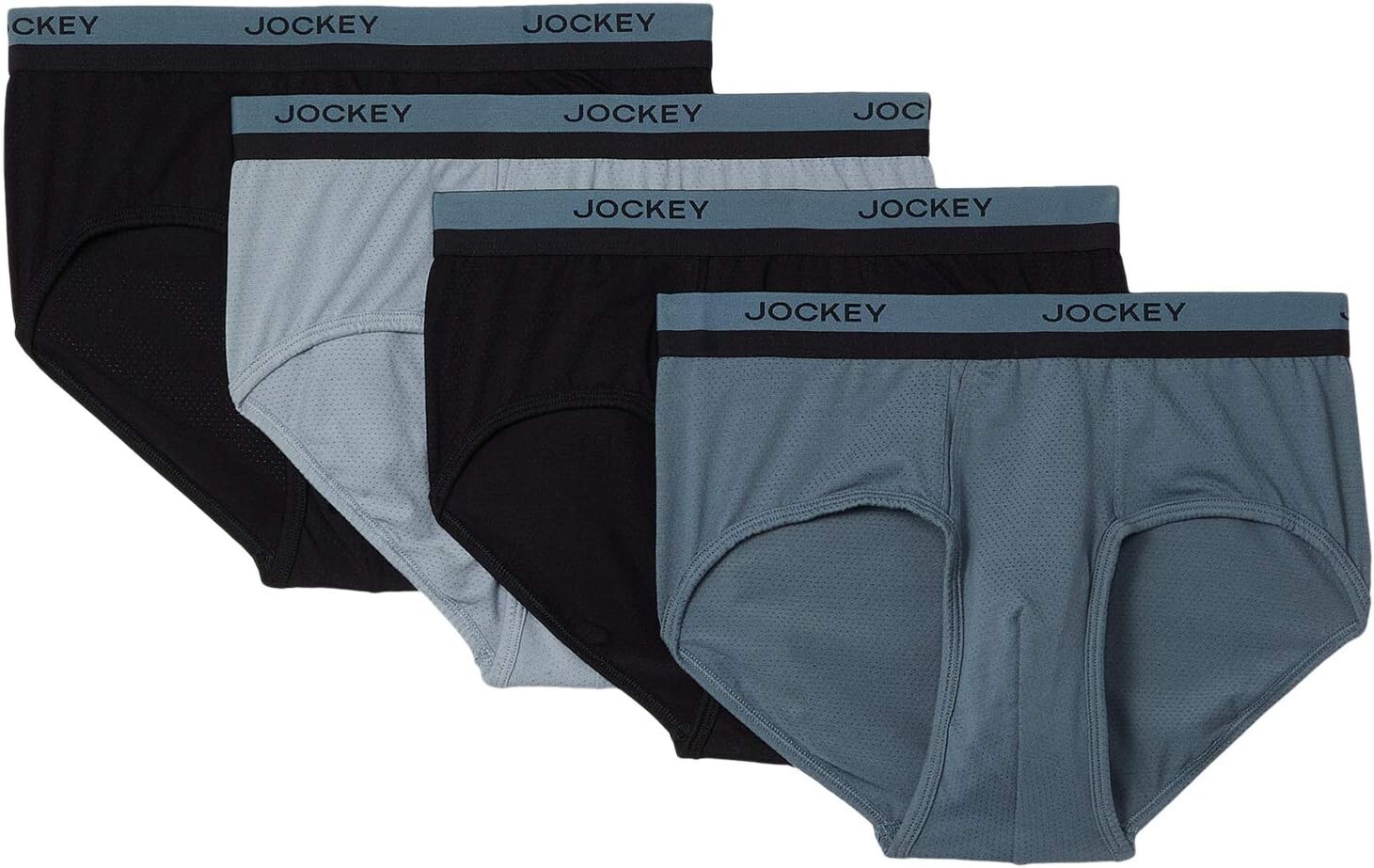 

Трусы Ultimate Breathe, набор из 4 шт. Jockey, цвет Midnight Grey/Iron Grey/Silver Line Blue
