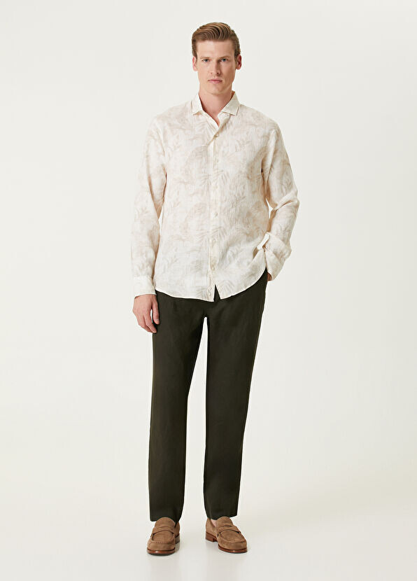 

Льняные брюки Beymen Collection, хаки