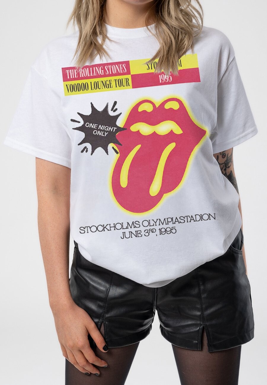 

Футболка с принтом THE ROLLING STONES VOODOO LOUNGE STOCKHOLM 1995 Paradiso Clothing, белый