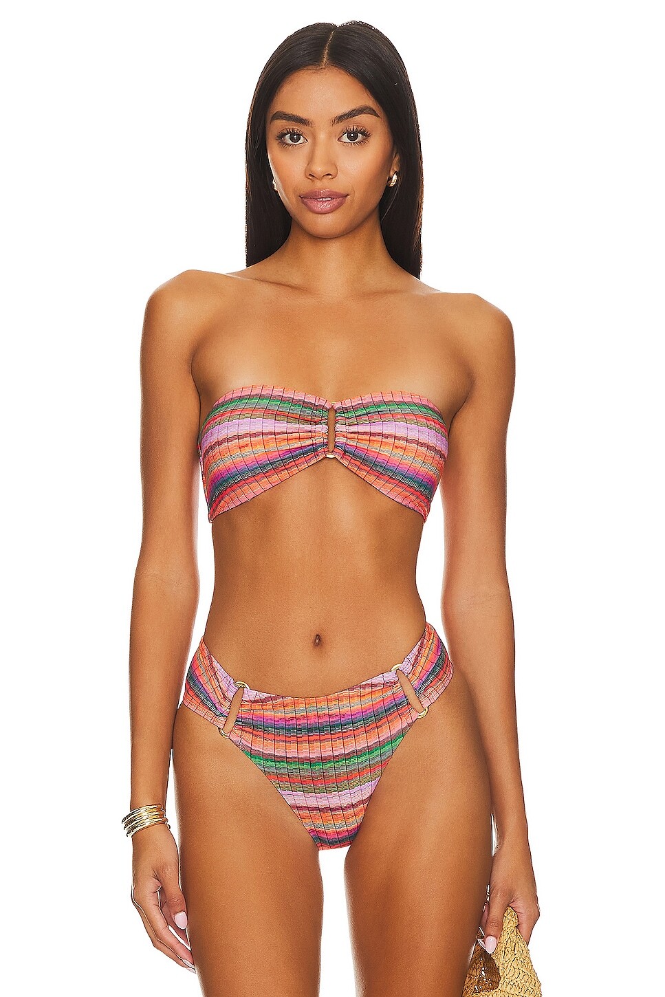 

Топ бикини PQ Detail Bandeau, цвет Jetty Stripe