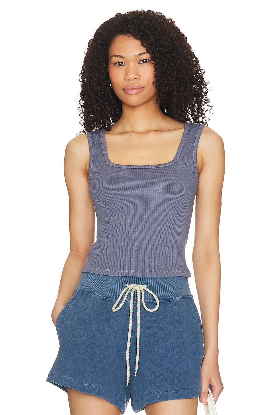 

Топ SUNDRY Square Neck, цвет Nightshade