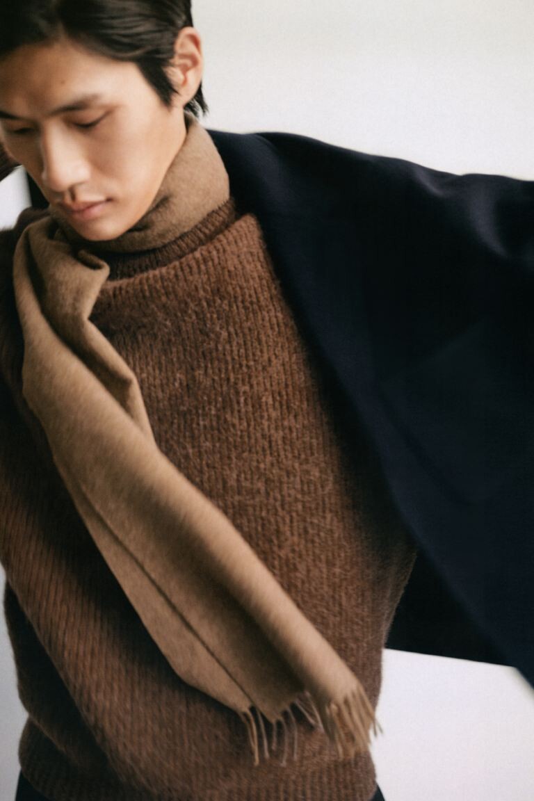

Двусторонний шерстяной пиджак H&M, синий