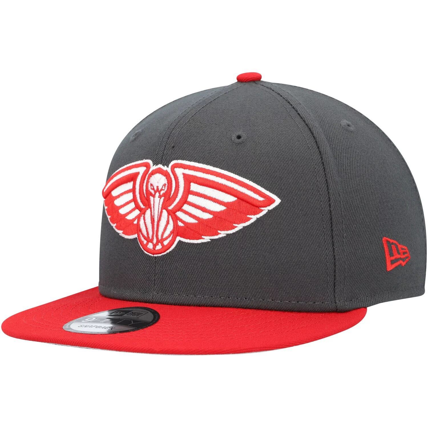

Мужская кепка New Era Charcoal/Scarlet New Orleans Pelicans, двухцветная цветовая упаковка 9FIFTY Snapback Hat