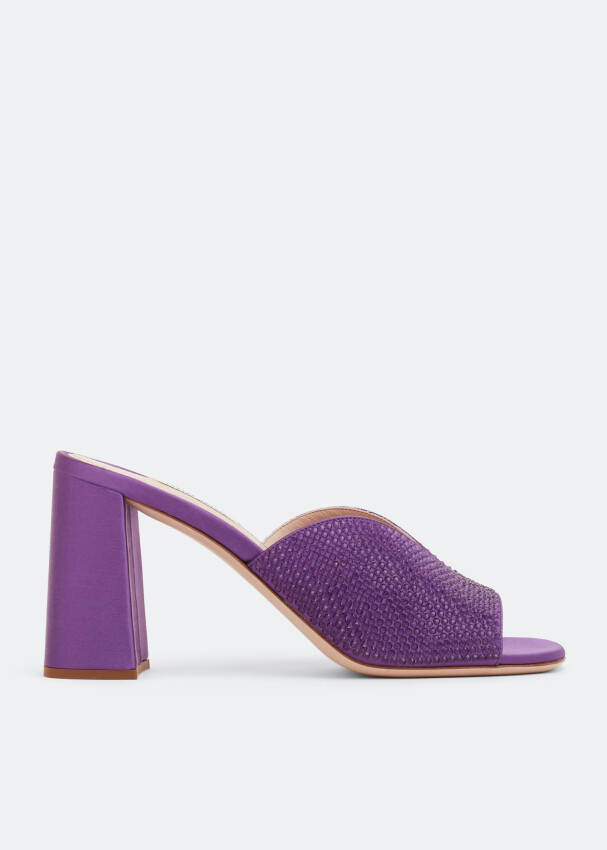 

Сандалии Miu Miu Crystal Satin, фиолетовый
