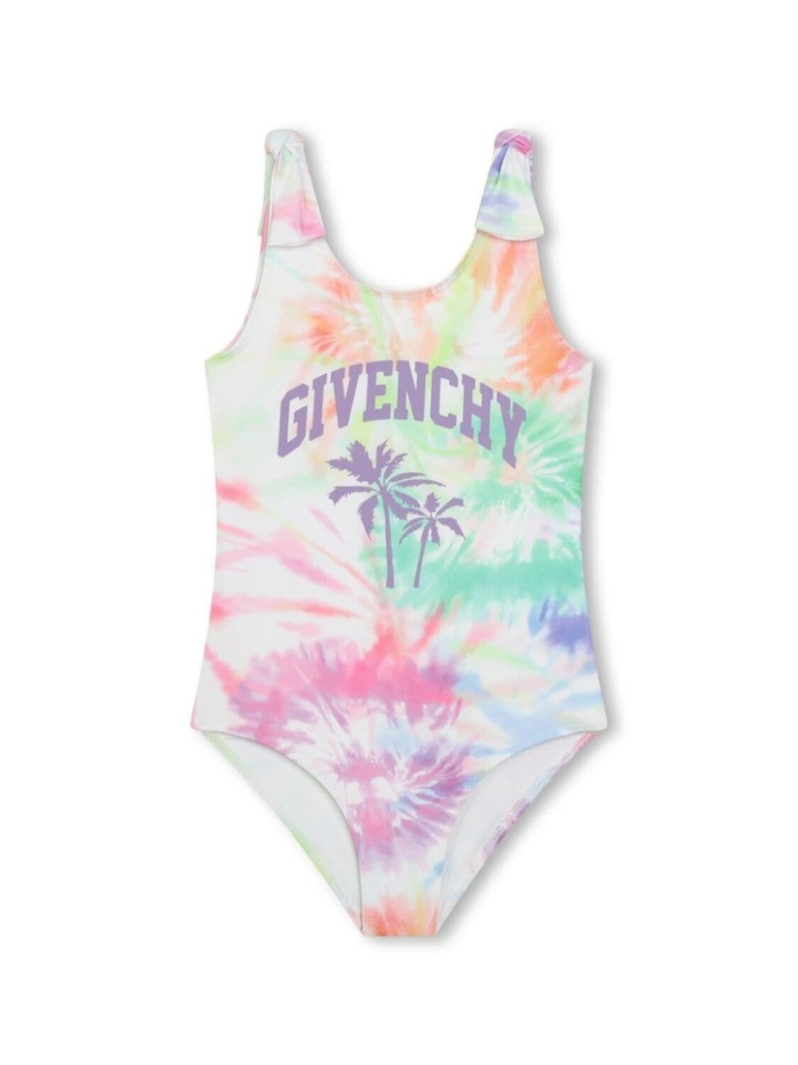 

Givenchy Kids купальник с логотипом и принтом тай-дай, белый