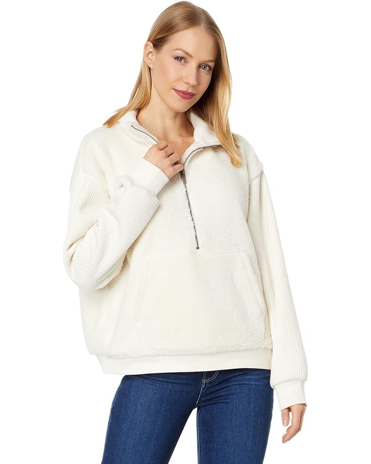 

Толстовка Splendid Lexi Sherpa 1/2 Zip, цвет Marshmallow